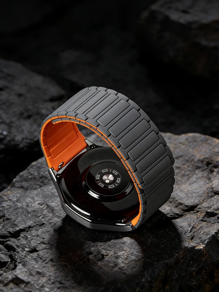Magnetic Silicone Bracelet Band, 20mm/22mm Strap - Universal Fit