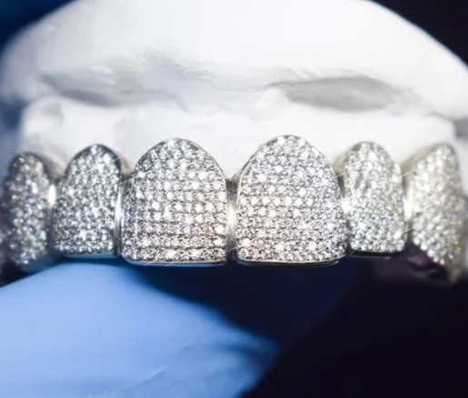 

hip hop teeth grillz moissanite iced out tooth grillz jewelry gold silver grills hip hop custom grillz teeth