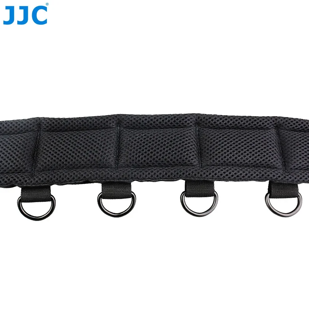 JJC 다기능 야외 사진 삼각대 카메라 가방 렌즈 파우치를 걸기위한 D-링이있는 조절 가능한 허리 스트랩 벨트
