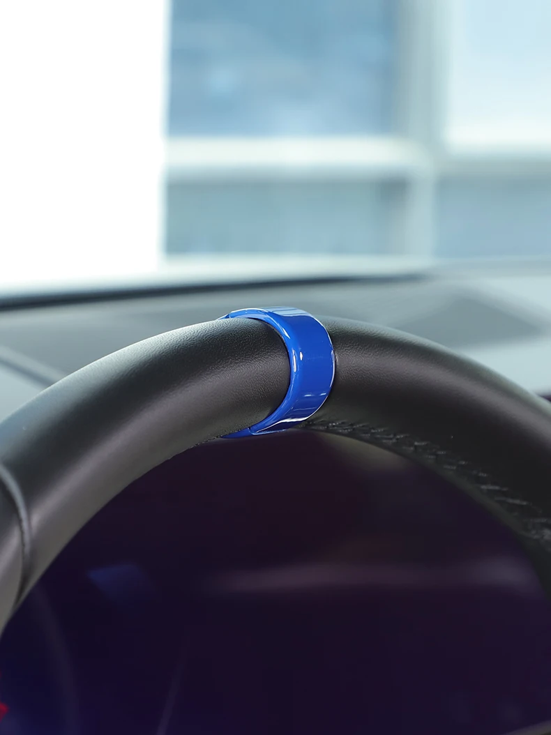 ABS Carbon Faser/Rot/Schwarz Für BMW 5er G60 2024 2025 Auto Lenkrad Ring Abdeckung Innen Zubehör – Detail 5
