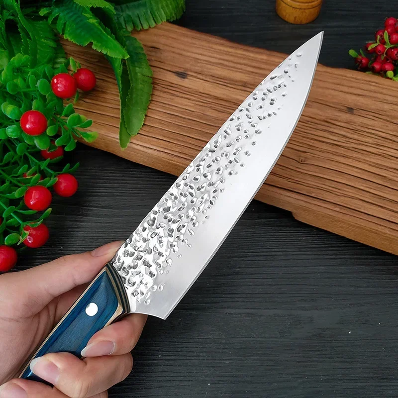 Stainless Steel Butcher Knife Forged Chef Chopping Boning Knife Meat Vegetables Fish Cutting Knives Cleaver BBQ
