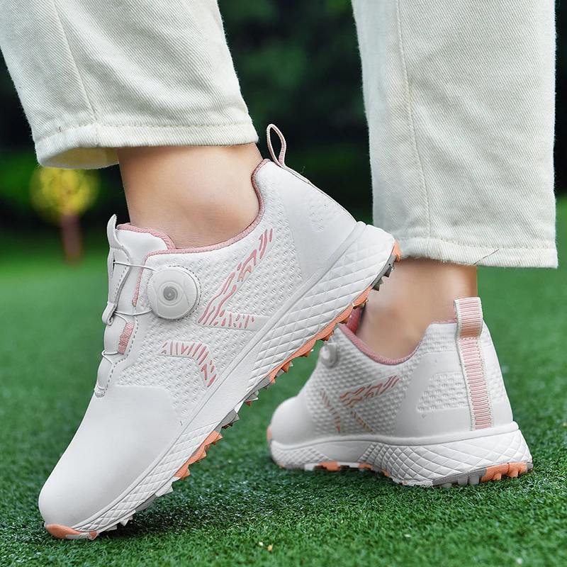 New Golf Shoes Women's Fitness Golf Sports Shoes Outdoor Leisure Lightweight Walking Shoes Women's Sizes 35-40