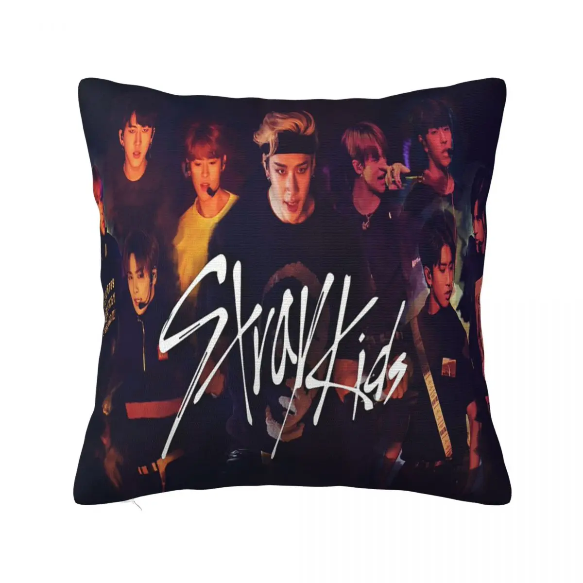 

Kpop Star Stray Kids Singer Idol Pillowcase Printed Polyester Cushion Cover Decoration Pillow Case Cover Car Wholesale 18"