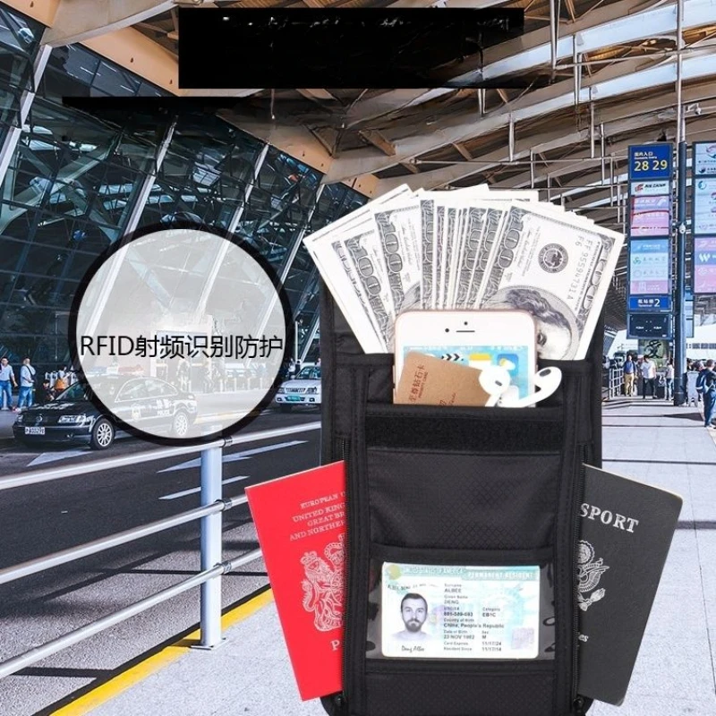 CrossbodyPassportHolderSecurityNeckStashPouchWalletwith