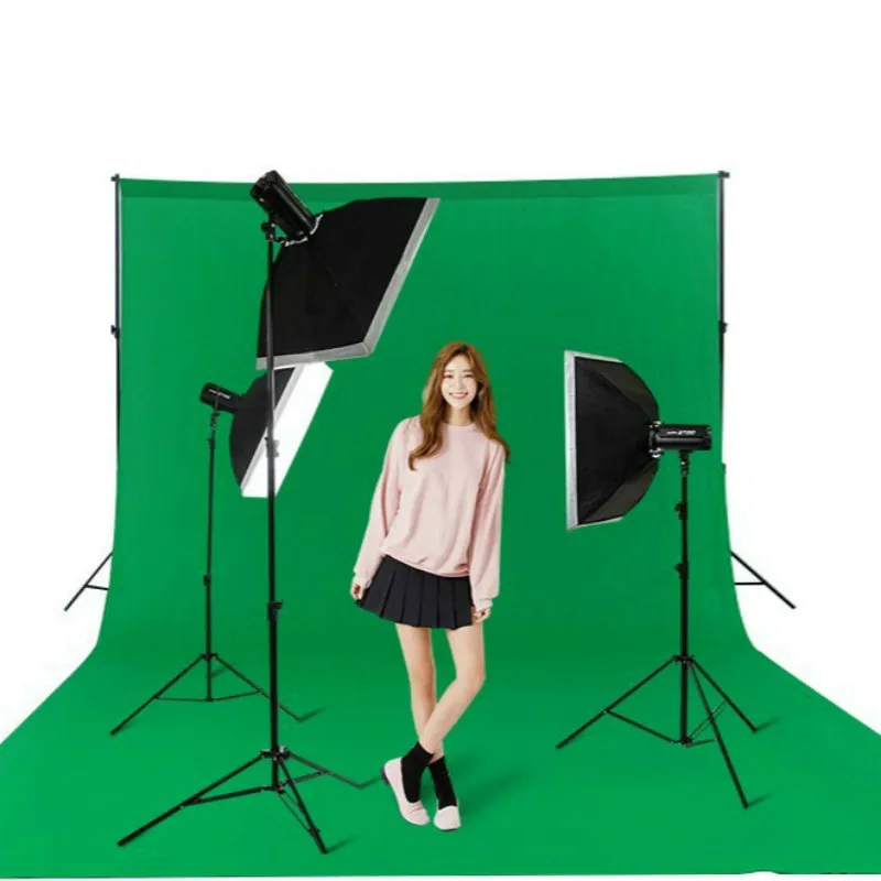 Photography Backdrops Green Screen Chromakey Shooting Background Cloth Polyester Cotton Photo Studio with Stand for Live 3X6M photo backdrop,photo backdrop stands