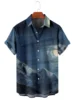2024 Summer Beach Casual Men's Short Sleeve Lapel Shirt Plus Size Mountain 2 3D Printed Top With Pockets 1