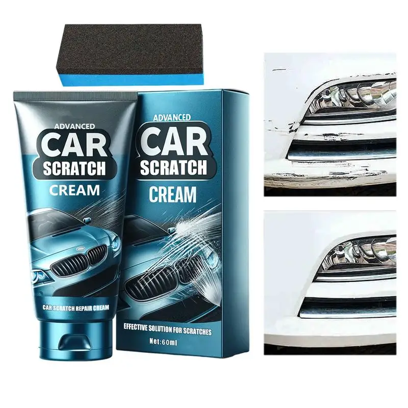 

Car Scratch Repair 60ml Polishing Agent Wax Scratch Remover Cream Car Coat Scratch Repair With Sponge High Gloss Car Polish For