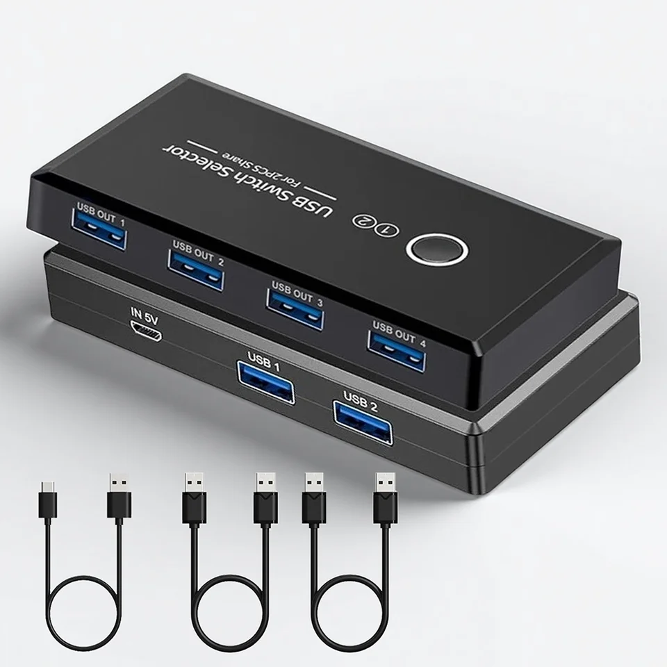Interruttore USB 3.0 Per 4 Computer Con Condivisione 4 Porte E Telecomando Desktop