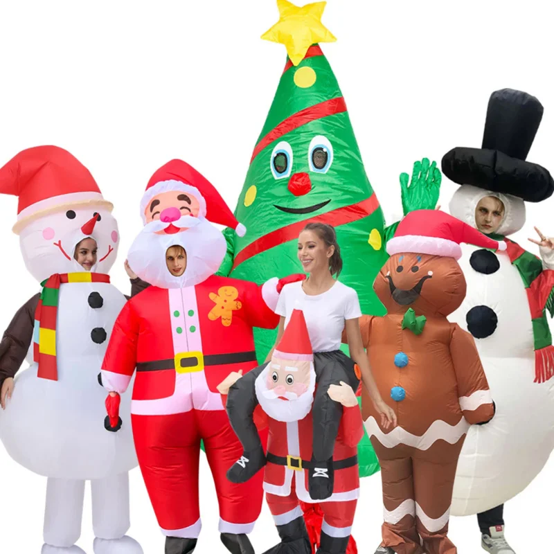 

Рождественская, Карнавальная, ночная, Рождественская елка, Санта-Клаус, имбирь, ветка человека, снеговик, надувной костюм для косплея, праздничный подарок для вечеринки