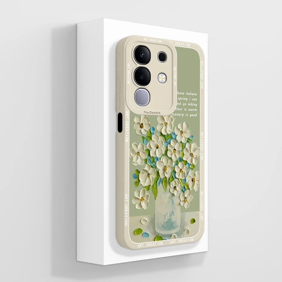 Elegant Floral Soft Silicone Back Cover - Premium Protection Case with Pretty Flower Pattern