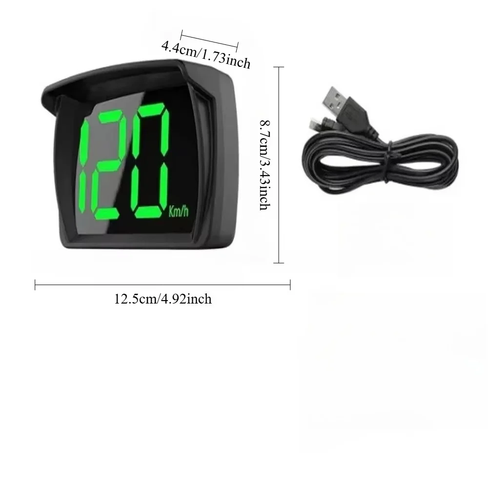 유니버설 자동차 HUD 헤드업 디스플레이 - GPS 디지털 속도계, KMH/MPH 듀얼 칩, HD LCD 플러그 앤 플레이