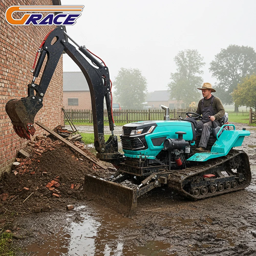 Customized 2025 Brand New 60hp Diesel Farm Tractor Crawler Type Farming Utility Equipment EPA CE Wholesale Price for Sale