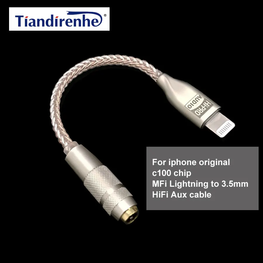 Hifi Mfi Lightning To 3.5mm Original C100 Digital Dac For Iphone Aux