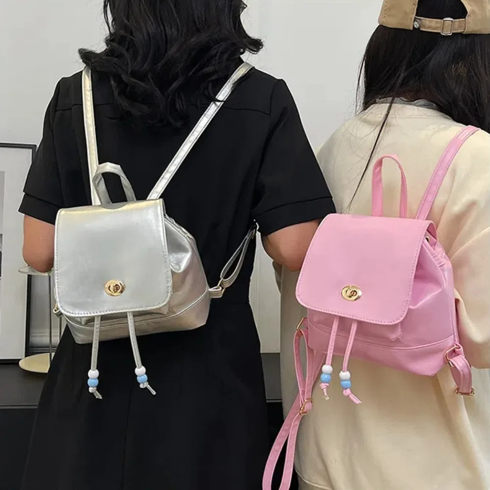 

Женский рюкзак из искусственной кожи, модные вместительные однотонные школьные ранцы, многофункциональная сумка на плечо для женщин