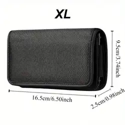 Sleek Black Versatile Men's Waist Bag - Trendy and Functional (XL)