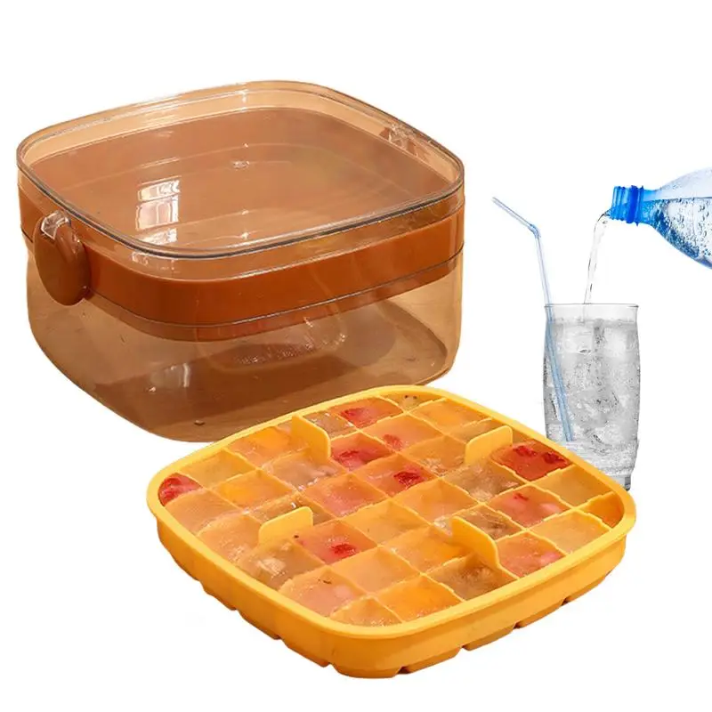 

Круглый поднос для льда с крышкой, форма для льда, форма для морозильной камеры с контейнером, мини-круглый поднос для льда, сферы