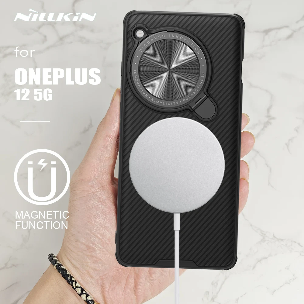 Per Oneplus 12 5G Custodia Nillkin Camshield Prop Custodia Magnetica Con Supporto Custodia Per Fotocamera Per One Plus 12 5G Copriobiettivo