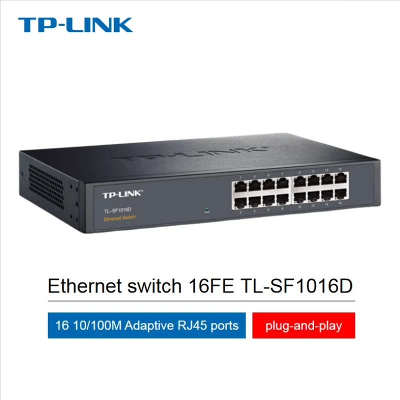 Tp-Link Switch Non Gestito A 16 Porte 100Mbps Monitor Cavo Di Rete Splitter Enterprise Splitter Switch Ethernet Tl-Sf1016D In Metallo