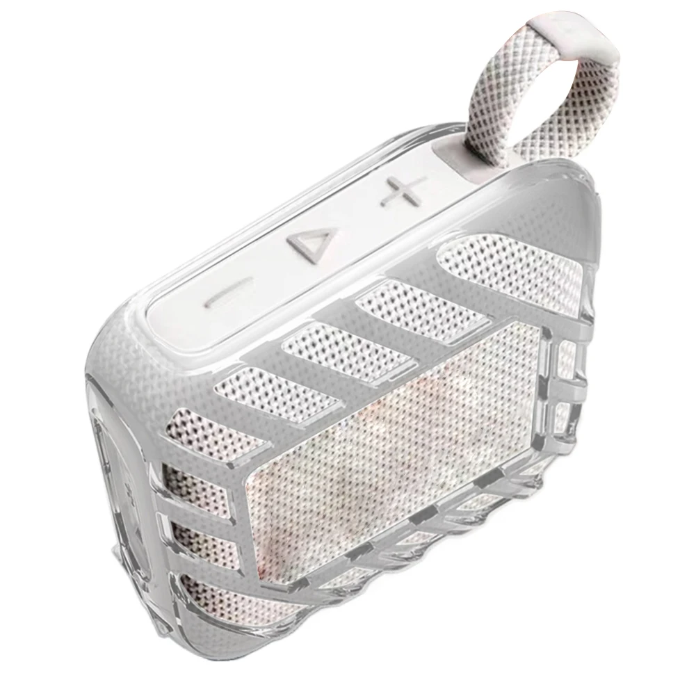 TPU Cover Case Anti-Drop Transparent Case Anti-Slip Protective Case Carrying Shell for Go 4 Portable BT Speaker