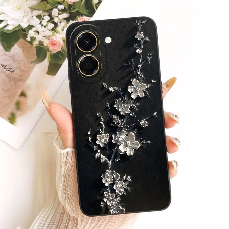 Pretty Flower Candy Painted Soft Silicone Phone Case - Back Cover & Bumper