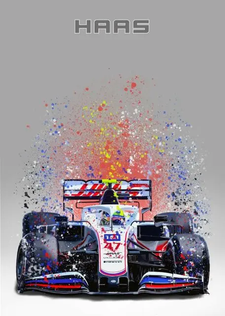 2022 F1 Formula 1 Race Car Poster Wall Art Mclaren Splatter Paint Racing Car Collection Canvas Painting Prints Room Home Decor 