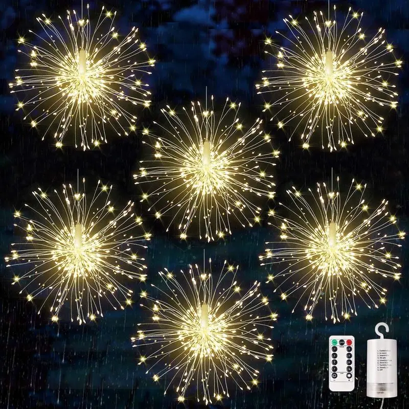 

120/180Leds Twinkle Starburst AA Battery Firework String For Holiday Festival Christmas Outdoor Indoor Decoration