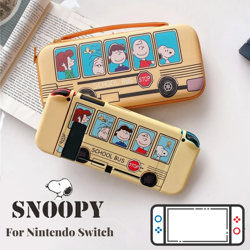 Abito Bus Snoopy Per Nintendo Switch Custodia Custodia Impermeabile Di Lusso Per Nintendo Switch Ns Console Joycon Accessori