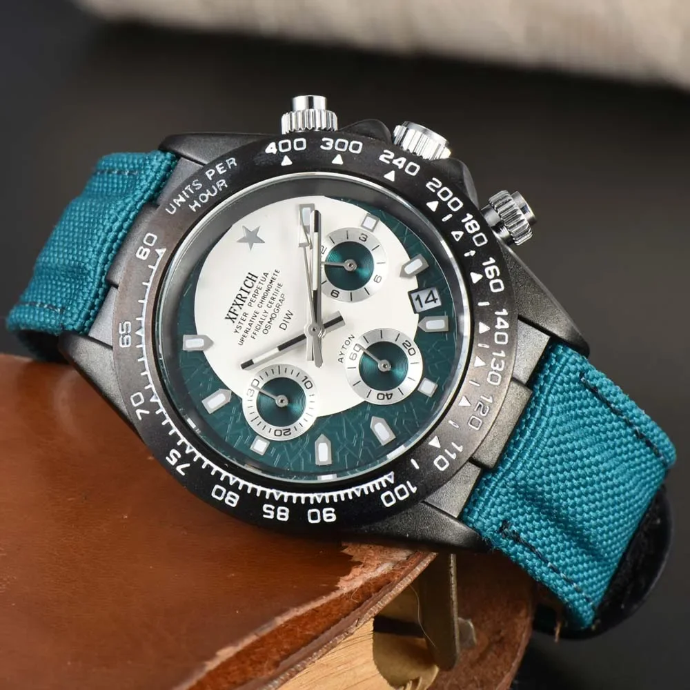 

Top Hot DW Style Original Brand Watches For Mens Multifunction Chronograph Quartz Watch Luxury Automatic Date AAA+ Male Clocks