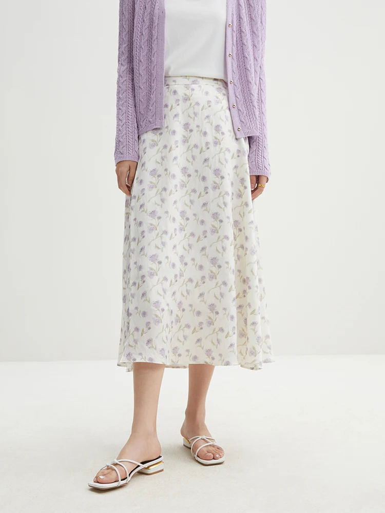 DUSHU French Romantic Flower Half Skirt Spring 2024 New Romantic Elegant Half Skirt Casual Loose Women Skirts 24DS81293