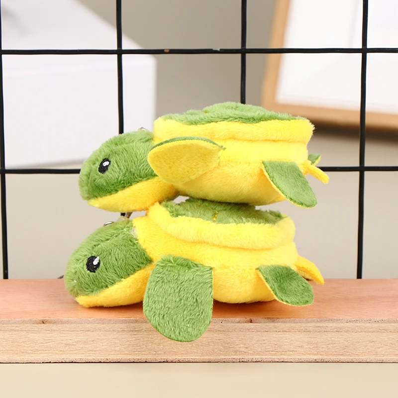 Portachiavi Peluche Tartaruga Verde Jowxsx – Ciondolo Morbido Con Cravattino, Stile Cartoon