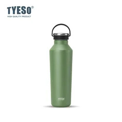 Tyeso 500ML Durable Leak - Proof Matte Finish Insulated Water Bottle with Portable Handle - 500ML (Green)