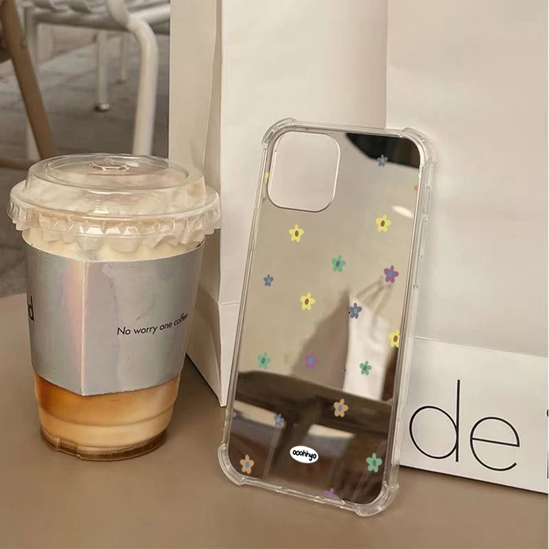Charming Floral Mirror Phone Case Cover