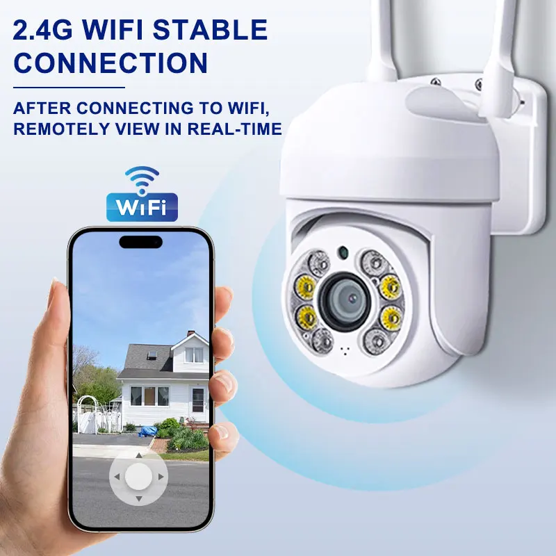 1080P HD 무선 IP 카메라 야간 투시 기능이 있는 실내 실외 감시 카메라 무선 WiFi 홈 보안 카메라 베이비 모니터