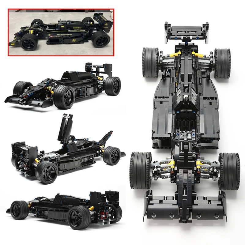 

Technical John Player Special Formula 1 Classic Racing Cars One Generation Legend Racer Building Blocks Models MOC Bricks Toys