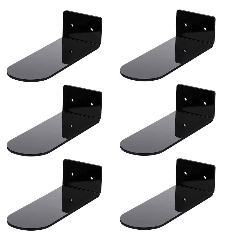 

6 Pack Floating Shoe Shelves,Black Acrylic Wall Mounted Shoe Display Shelves,for Display Collectible Shoe&Sneaker