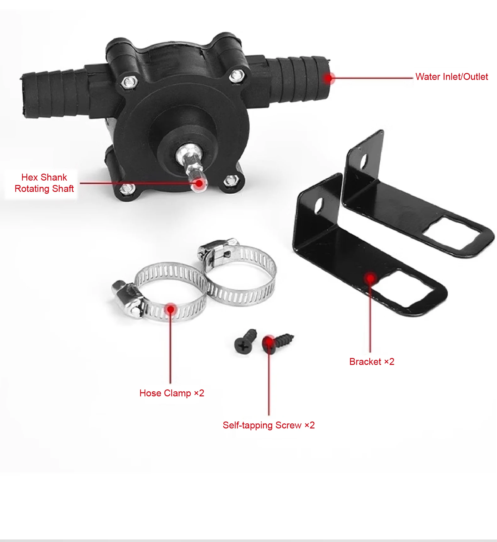 Drill-Powered Water Pump Portable Self Priming Centrifugal Pump for Aquarium Pon
