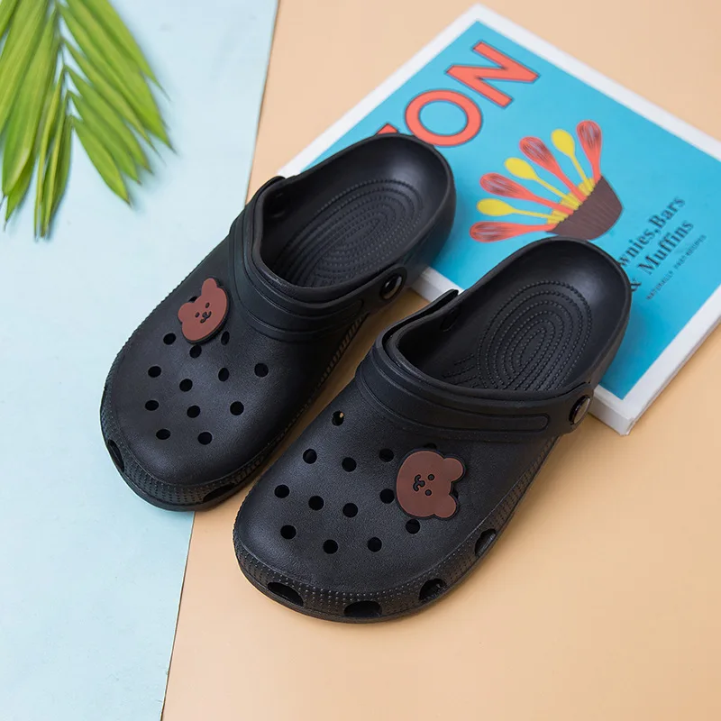 

36-41 Womens Mules & Clogs Summer Female Sandals Slip-On Flat With Non-Slip Light Beach Slippers Ladies Garden Shoes Hy9