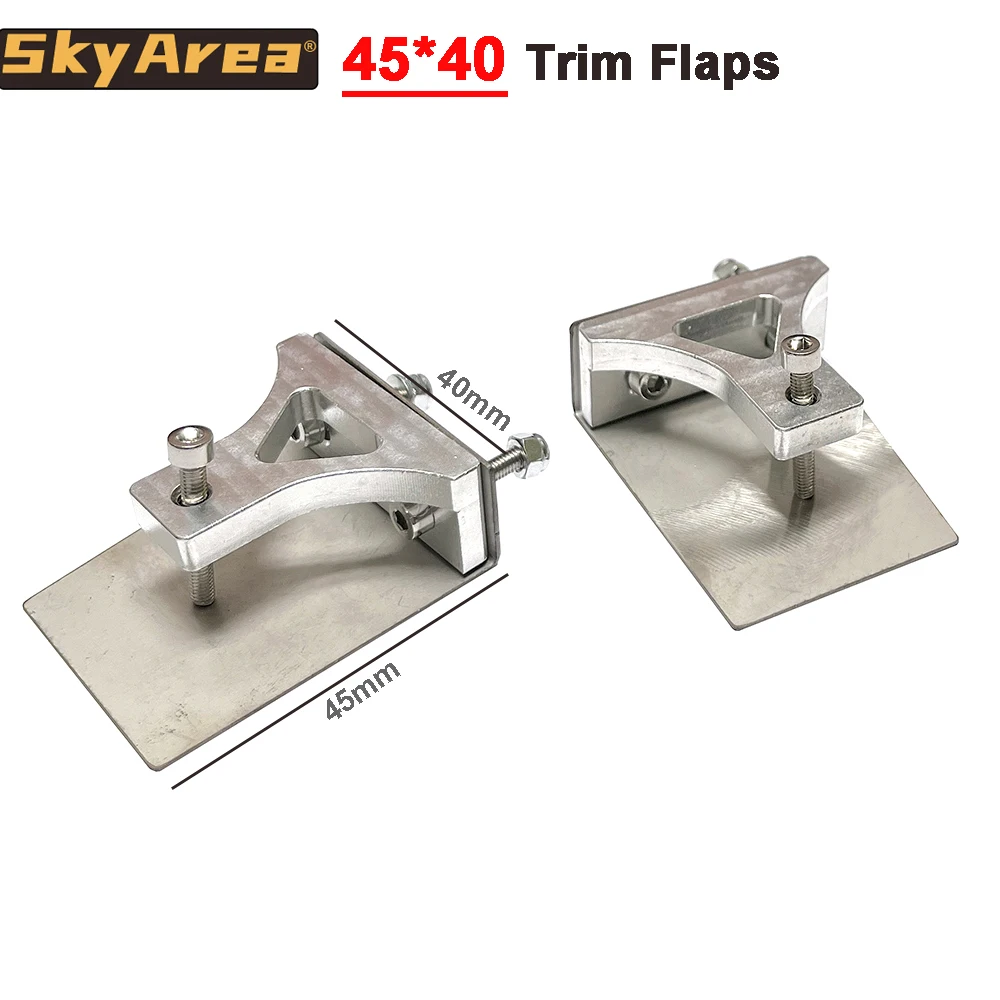 1 Paio 45*40Mm Trim Flaps Trim Tabs Balance Tabs Per 50-75Cm Electric Rc Model Boat Racing Boat Motoscafo O/V Yacht Mono