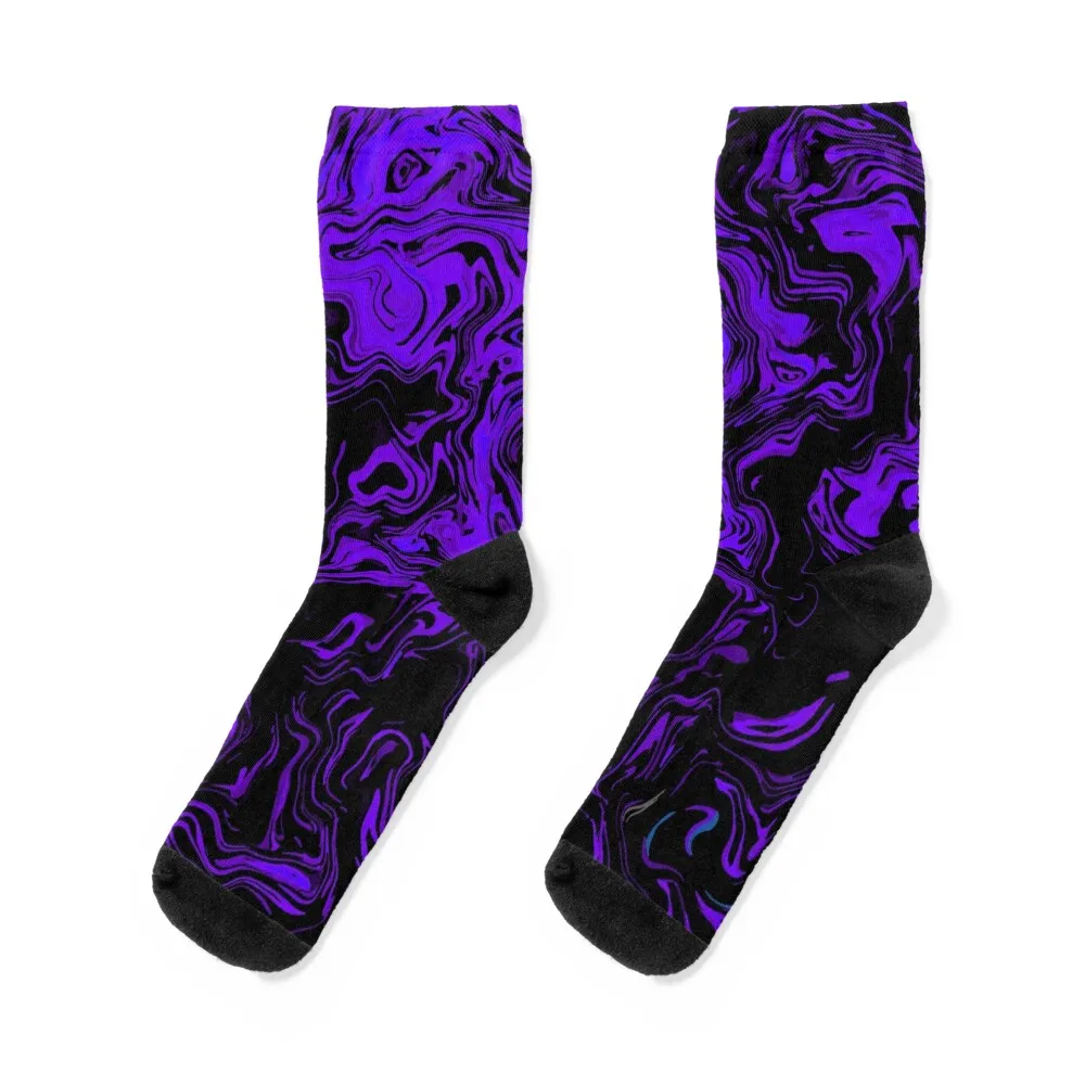 

Black/Purple Warp Design Socks with print golf New year's Wholesale Men Socks Luxury Brand Women's