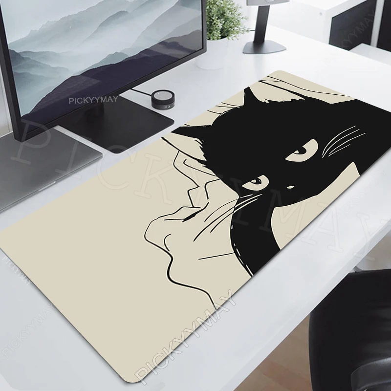 thumbnail image 1 of Alfombrillas de ratón grandes para juegos, alfombrilla bonita para ratón, alfombrilla para ratón de ordenador, alfombrilla de ratón de 90x40cm, almohadillas de escritorio de gato para teclado de PC, a, 1 of 5