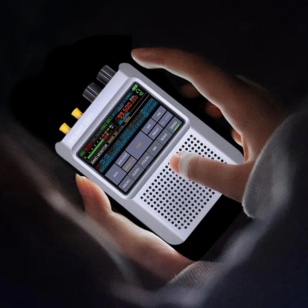 새로운 펌웨어 2.30 2세대 DSP2 SDR 말라카이트 라디오 수신기 10kHz-380MHz 404MHz-2GHz 스테레오 라디오 조정 가능한 필터