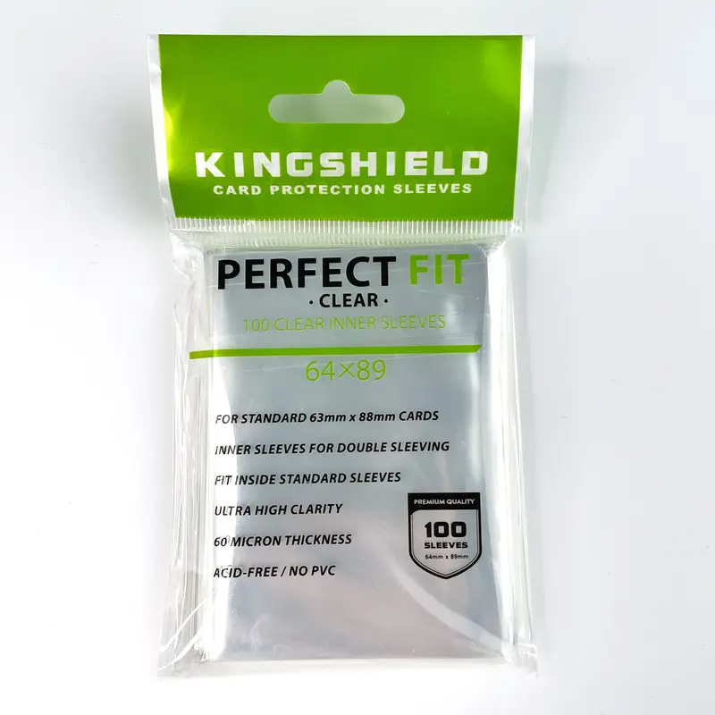 KINGSHIELD 100pcs/lot 64*89mm ClearCard Sleeve Perfect Fit Card Sleeve Card Protector Perfect Size PKM Inner Card Sleeves NO PVC - Image 3