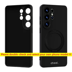 Premium Silicone Phone Case with Magnetic Holder for Enhanced Grip and Comfort (Black)