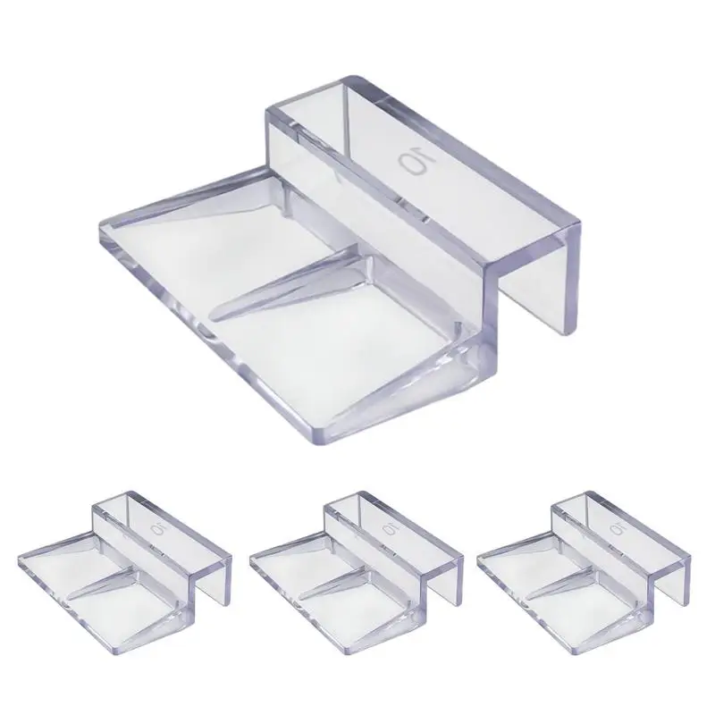 

Aquarium Lid Clips 4PCS Clear Color Acrylic Fish Tank Cover Holder Support Aquarium Lid Clips Clamps For Glass Cover Terrarium