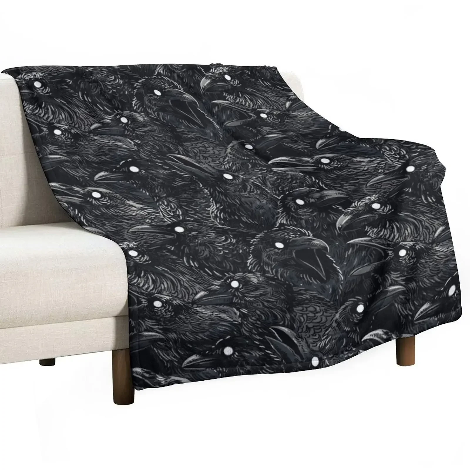 

Raven pattern 2 Throw Blanket funny gift bed plaid Blankets