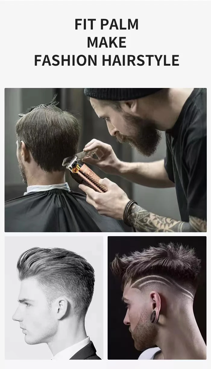 Máquina de Corte Kemei Cabelo Elétrico Recarregável Corte Máquina Cortar Barbeador Trimmer Barbeiro Barba Profissional Aparadores t9 6 Online shopping