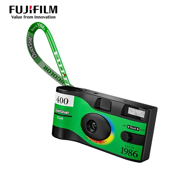Fujifilm fujifilm 1986 מצלמה חד פעמית סרט מדפסת צילום מכונת צילום וינטג (תאריך תפוגה: דקמבר 2025)