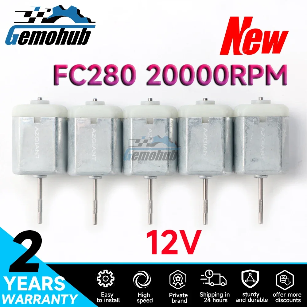 

Motors Micro 20000 rpm DC 0.2A FC280 Knurled shaft 12V carbon brush high speed DIY Child toy reversa fan new part