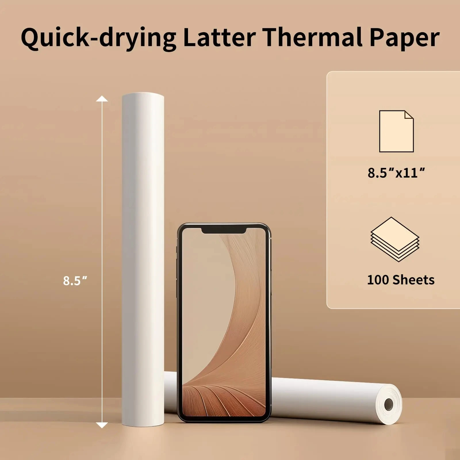 A4 감열지 A4 무선 블루투스 A40/X8 프린터용 열 인쇄 용지, BPA-FREE 잉크리스 열 라벨 용지