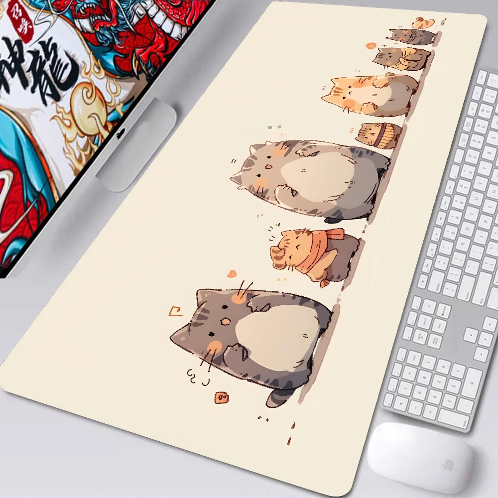 1pc Cute Cat Panda Mouse Pad Desk Mat With Pad Gaming Accessories Prime Gaming XXL Keyboard Pad Padding Mat 4